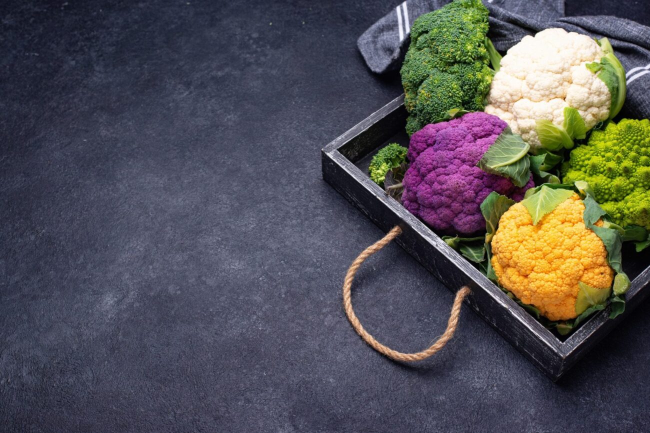 Photo of tray with different types of broccoli illustrates blog: "which Type of Broccoli Is the Healthiest?"