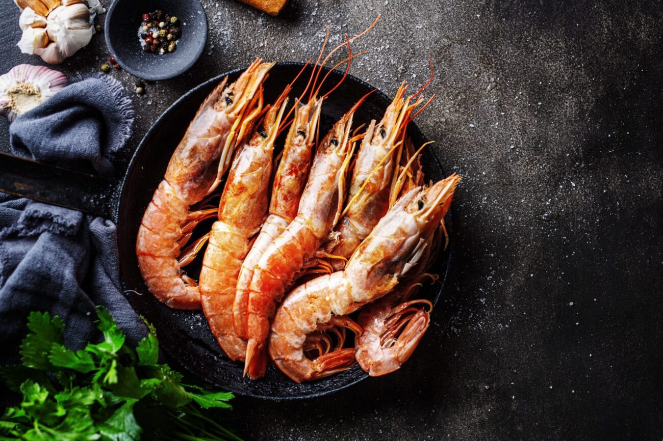 Photo of prawns, a traditional Christmas dish in Australia.