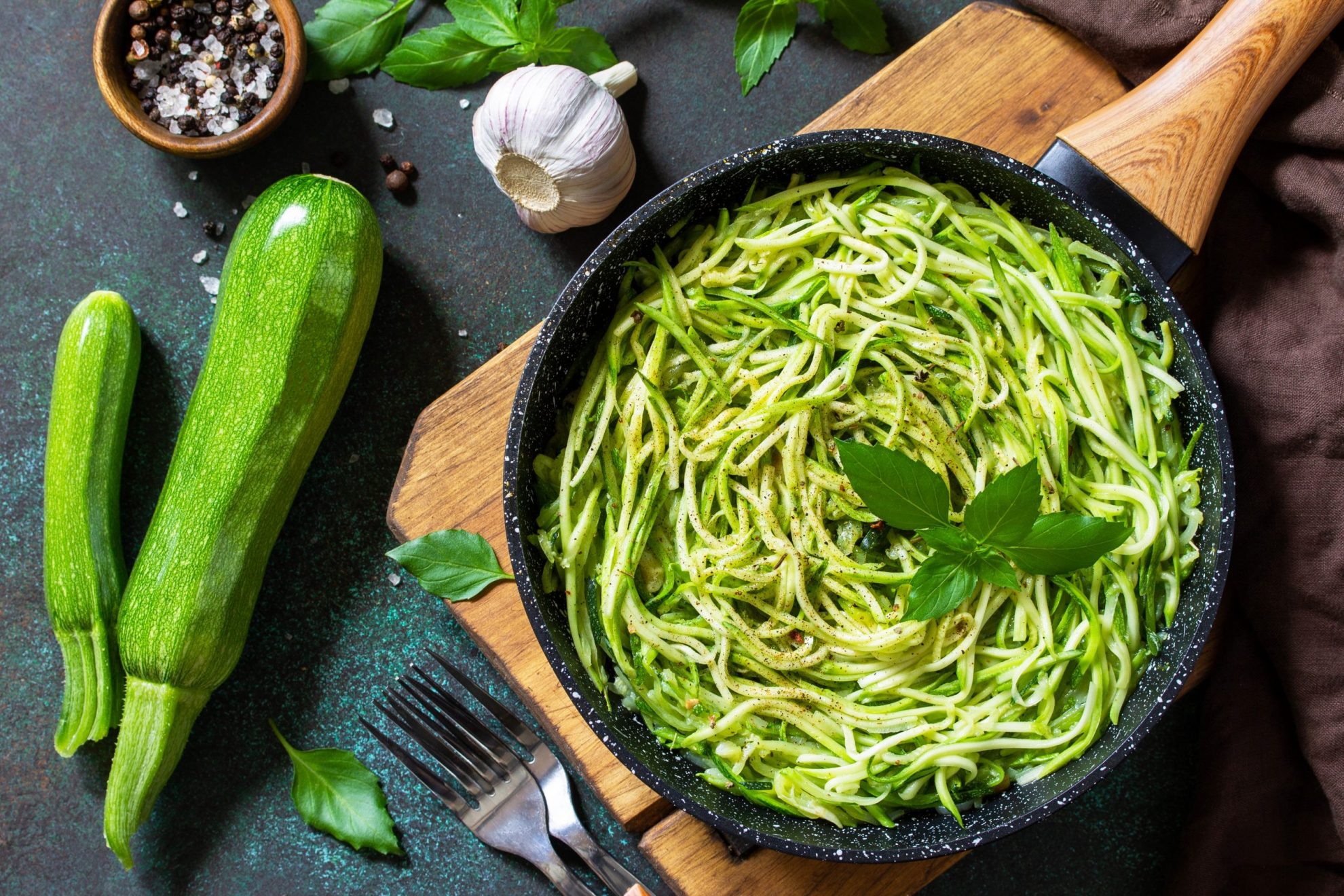 Photo of bowl of zoodles illustrates blog: "Can You Freeze Zoodles?"