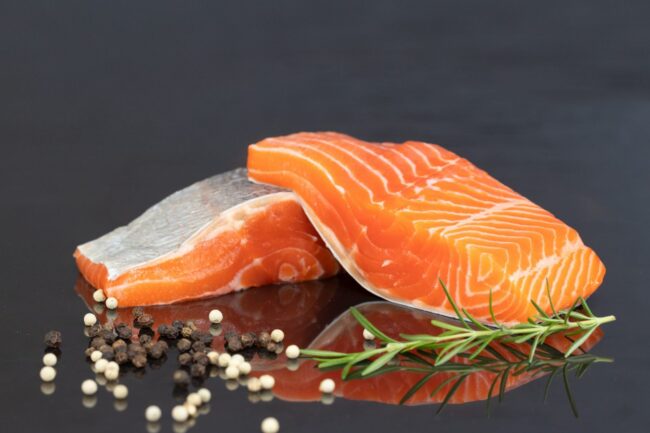 Photo of salmon fillet illustrates blog: "What Is Blackened Salmon? "