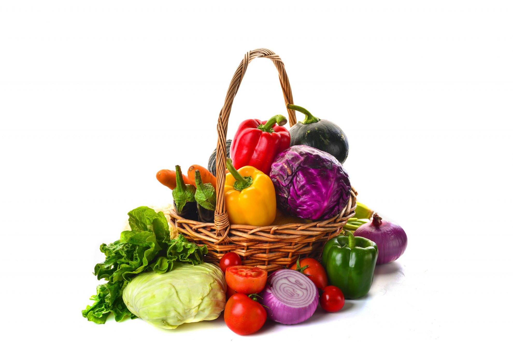 Photo of basket with vegetables illustrates blog: "How Many Servings of Vegetables Should You Consume per Day?"