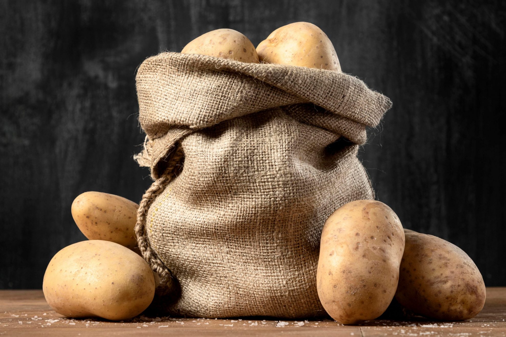 Sack of potatoes illustrates blog "Are potatoes high in fiber?"