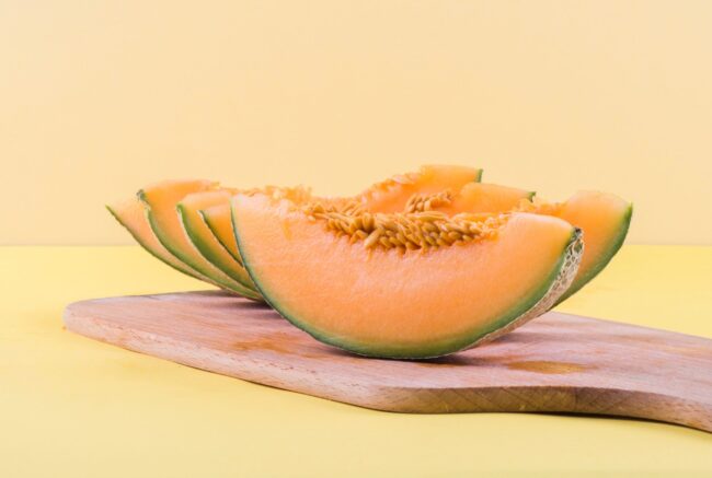 OLYMPUS DIGITAL CAMERA Slices of cantaloupe illustrate blog "Is Cantaloupe High in Potassium?"