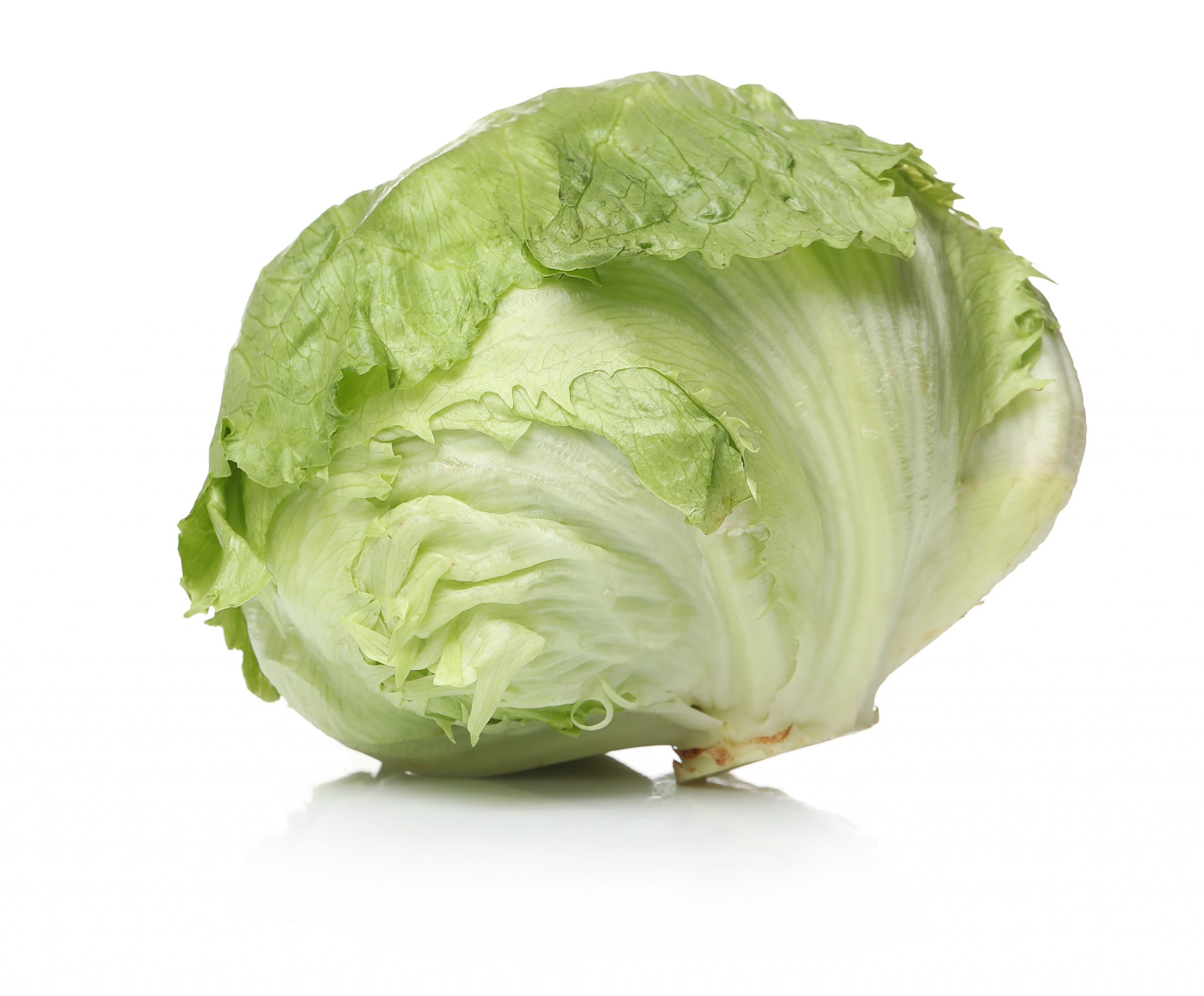 Food on a white background Iceberg lettuce on white background
