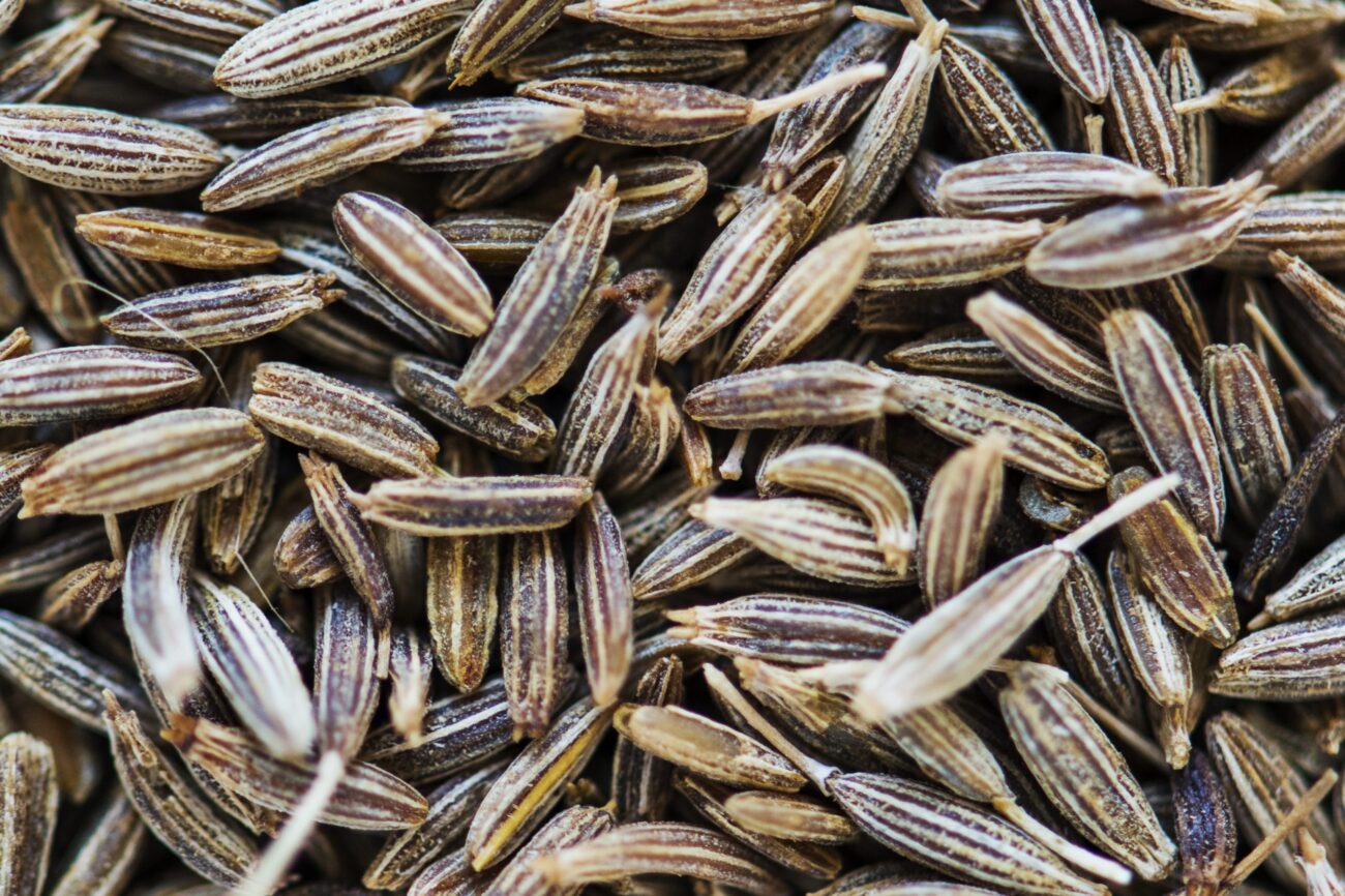 cumin-rawpiel Closeup of cumin seeds illustrates blog "Is Cumin a Spice or Herb?"