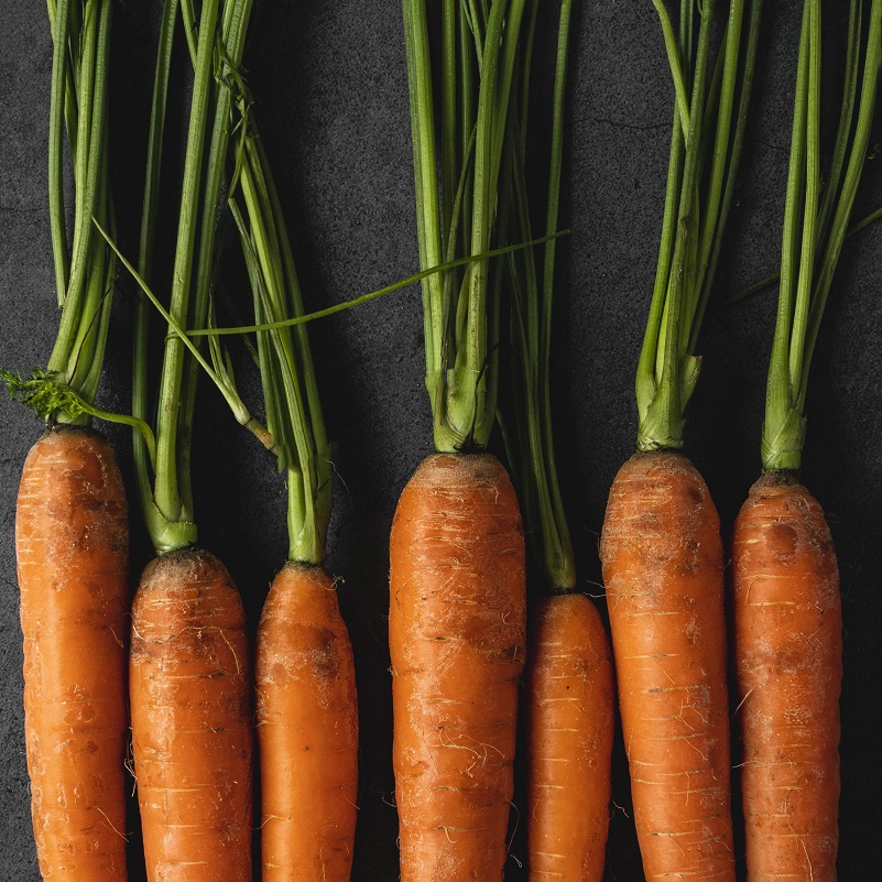 Closeup of carrots.