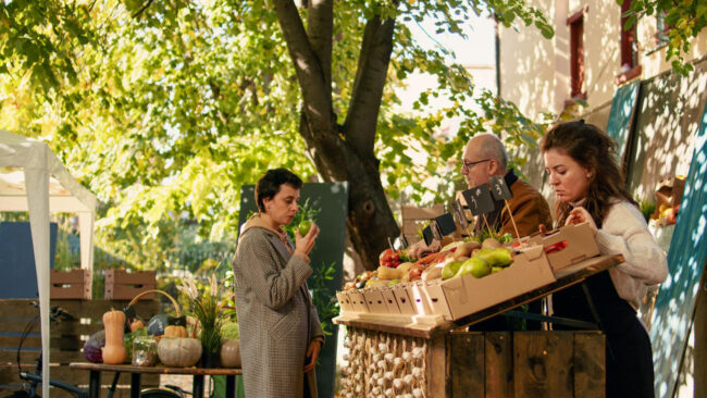 Fresh California-grown vegetables at a local farmers market