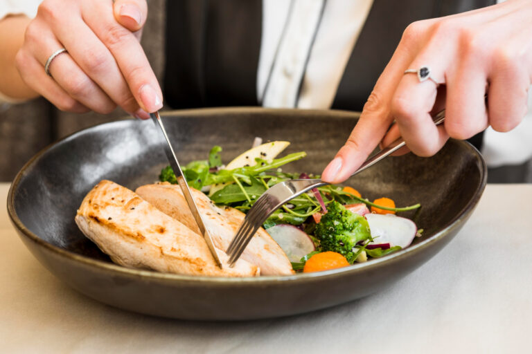 healthy chef-prepared meal compared to takeout food