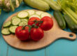 Fresh water-rich vegetables like cucumbers, tomatoes, and lettuce for better hydration