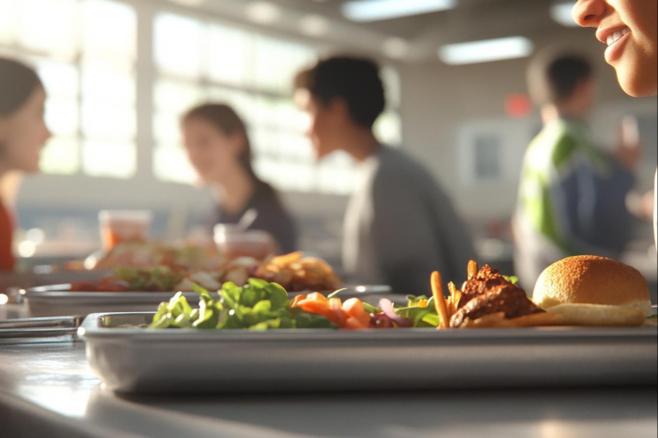 121895 corporate catering benefits shown through office team enjoying healthy lunch