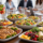 healthy catering meetings with balanced meals and fresh food on conference table